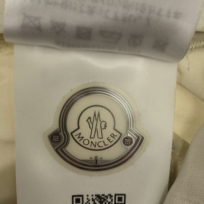 Moncler White Plantalone Nylon Pleated Shorts 42 — view 5