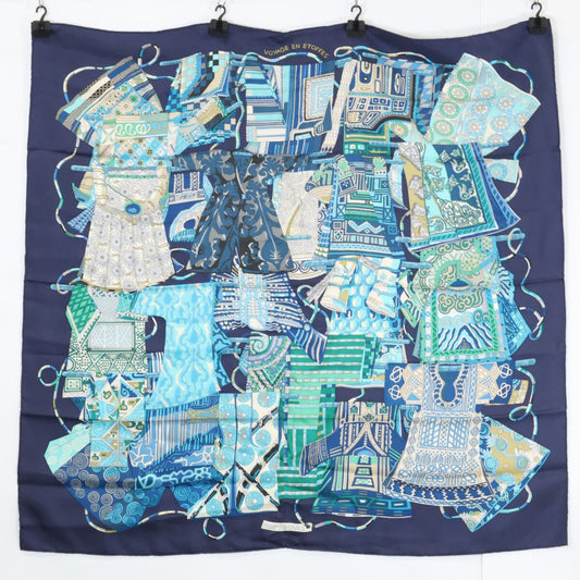 Hermes Voyage en Etoffes a Journey Through the World's Fabrics Silk Carre 90