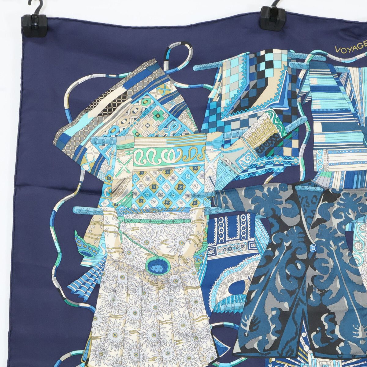 Hermes Voyage en Etoffes a Journey Through the World's Fabrics Silk Carre 90 — view 2