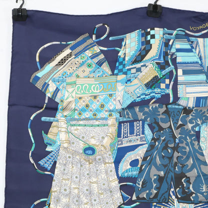 Hermes Voyage en Etoffes a Journey Through the World's Fabrics Silk Carre 90 — view 2