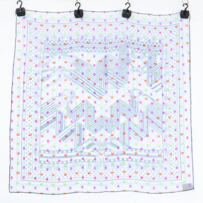 Hermes Sangles en Zigzag Banbana Silk Blend Carre 60 Scarf