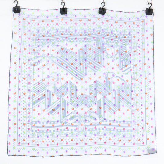 Hermes Sangles en Zigzag Banbana Silk Blend Carre 60 Scarf