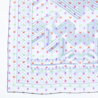 Hermes Sangles en Zigzag Banbana Silk Blend Carre 60 Scarf — view 4