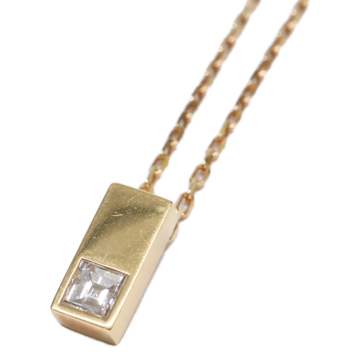Celine Diamond Double Square Necklace
