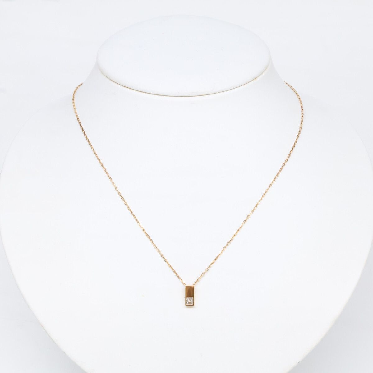 Celine Diamond Double Square Necklace — view 4