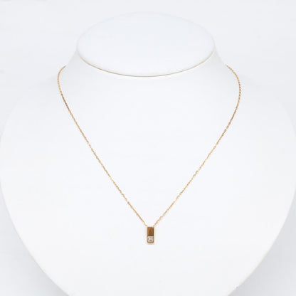 Celine Diamond Double Square Necklace — view 4