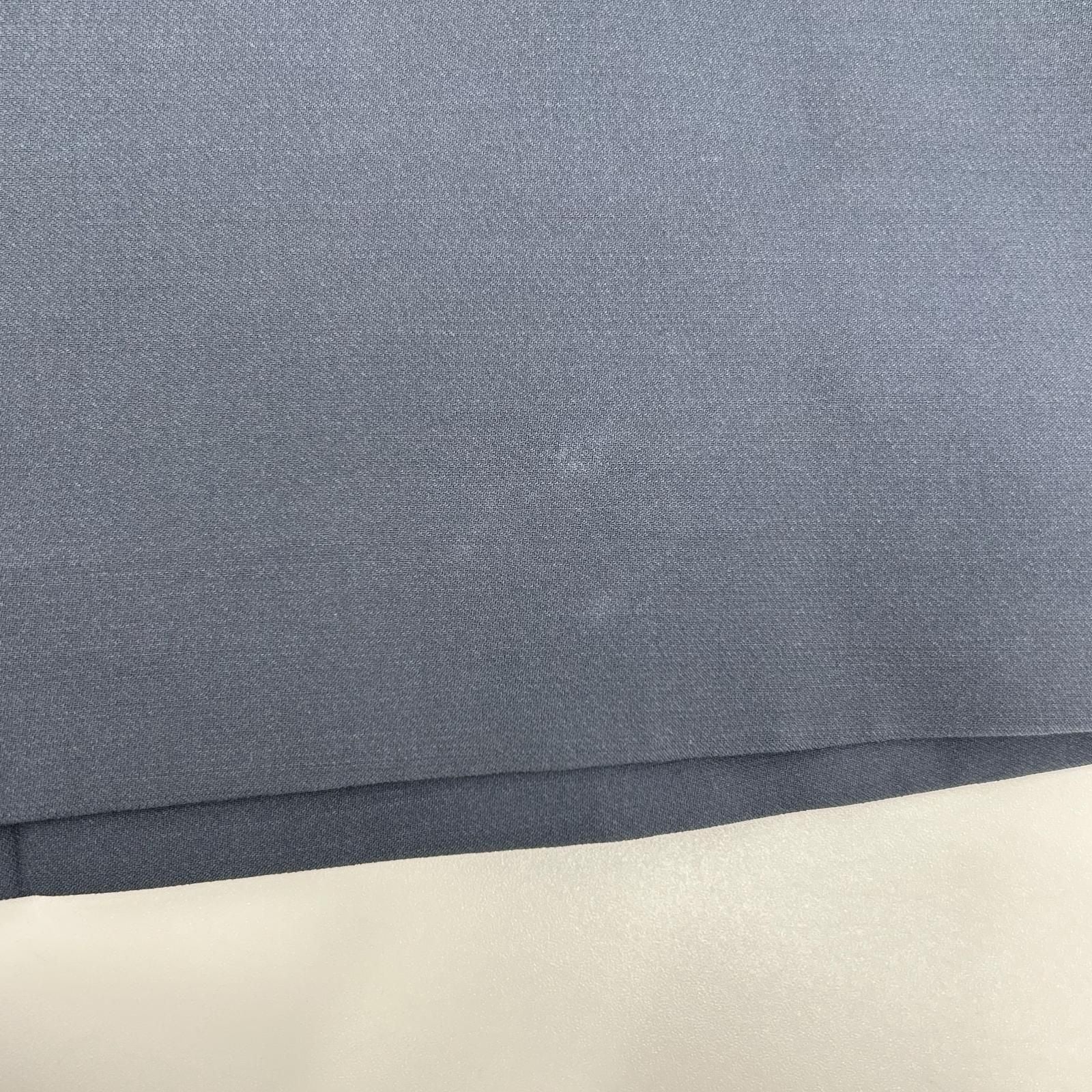 Loro Piana Navy Silk Wool Center Pleats Side Zip Skirt 40 — view 7