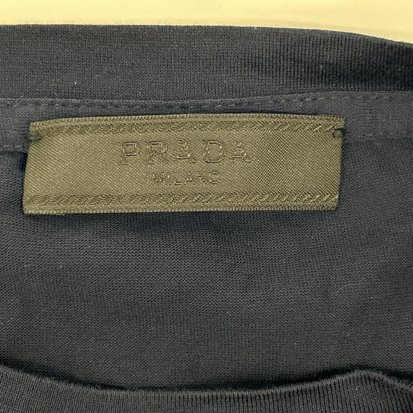 Prada Navy Pocket Long Sleeve Cotton T-Shirt XL — view 3