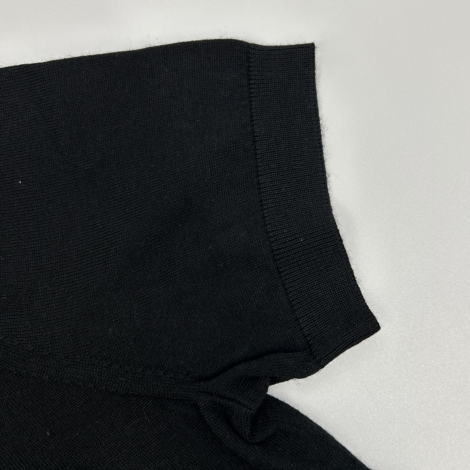 Loro Piana Black Virgin Wool Cashmere Logo Button Sottille Polo Shirt 36 — view 8