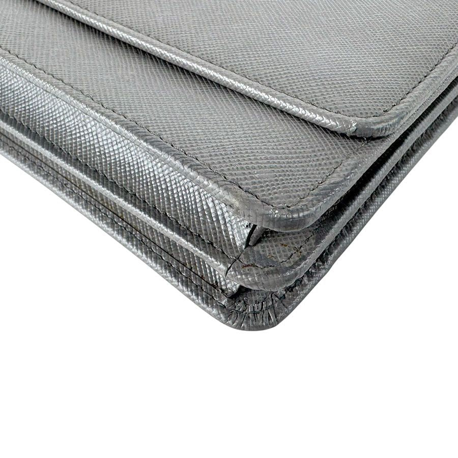 Prada Shoulder Wallet Gray — view 9