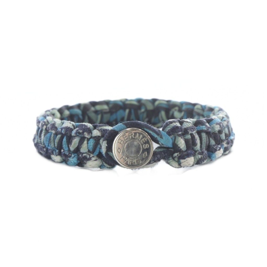 Hermes Sellier Series Kid Bracelet Blue — view 5