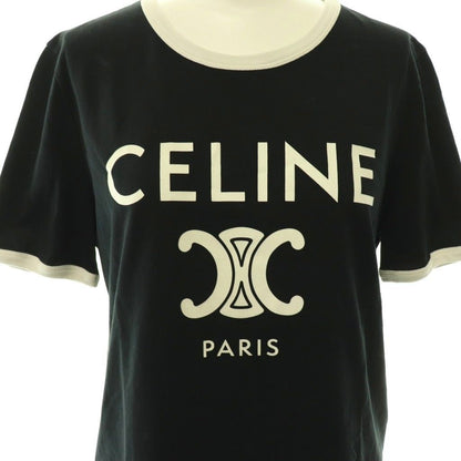 Celine Trio Print T-Shirt Crew Neck Short Sleeve L Black HS — view 4