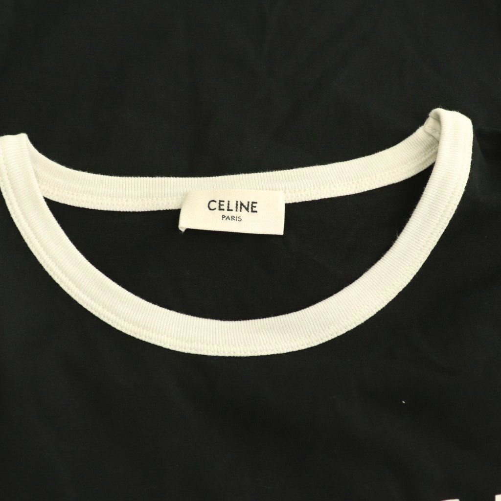 Celine Trio Print T-Shirt Crew Neck Short Sleeve L Black HS — view 6