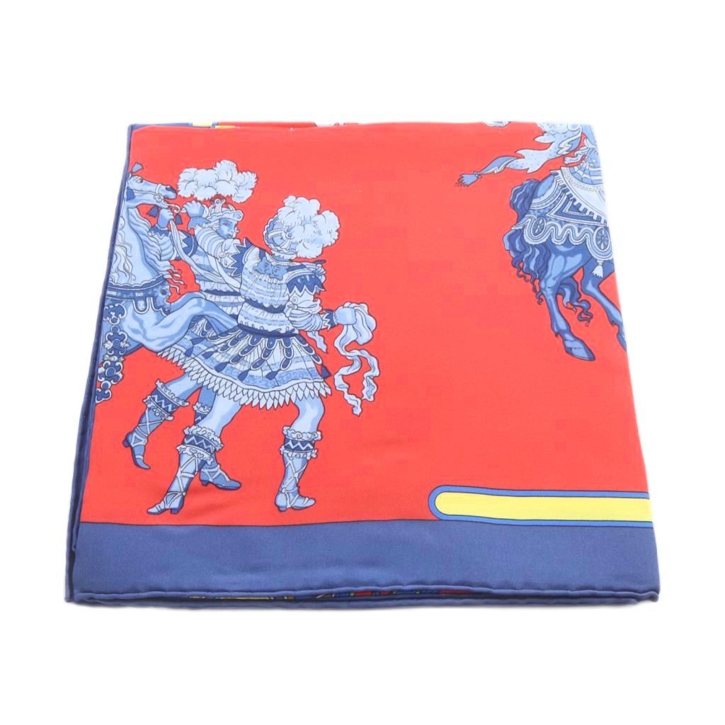 Hermes Merigo Land Carrousel Scarf Blue — view 3