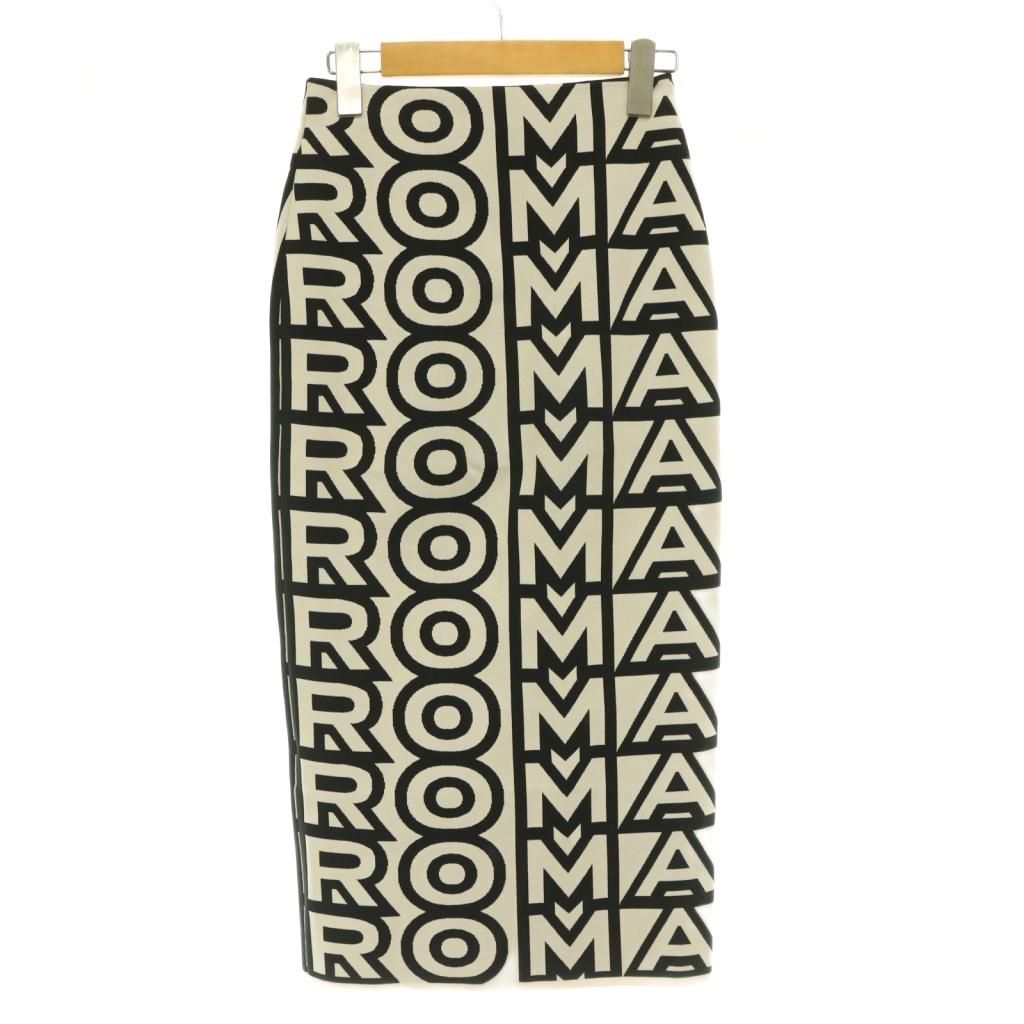 Fendi Tight Skirt Easy Mimore Long Logo All Over Pattern Bicolor 36 Black White — view 2