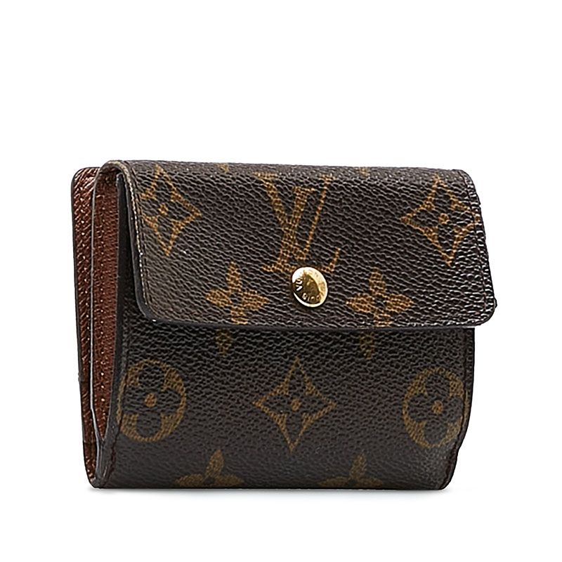 Louis Vuitton Monogram L'Adoree Card Case Coin Brown Leather — view 2