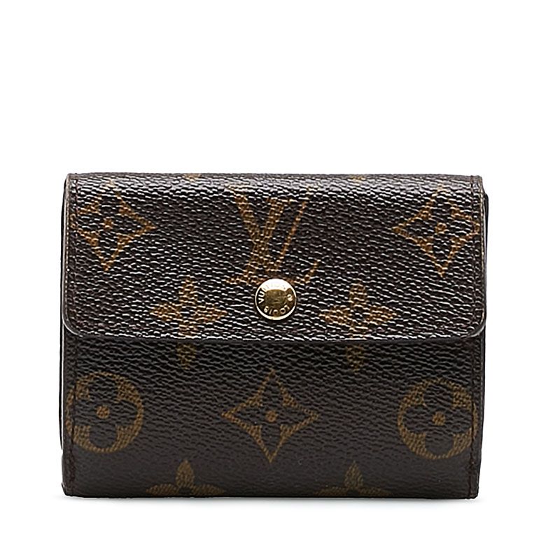 Louis Vuitton Monogram L'Adoree Card Case Coin Brown Leather