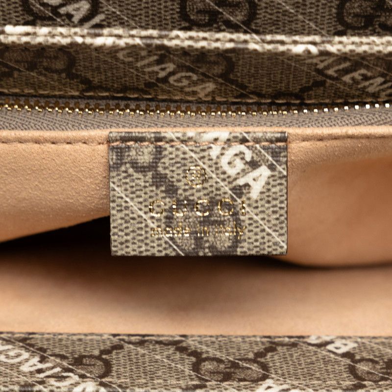 Gucci Hacker Project GG Supreme Horsebit Shoulder Bag Beige Leather — view 7