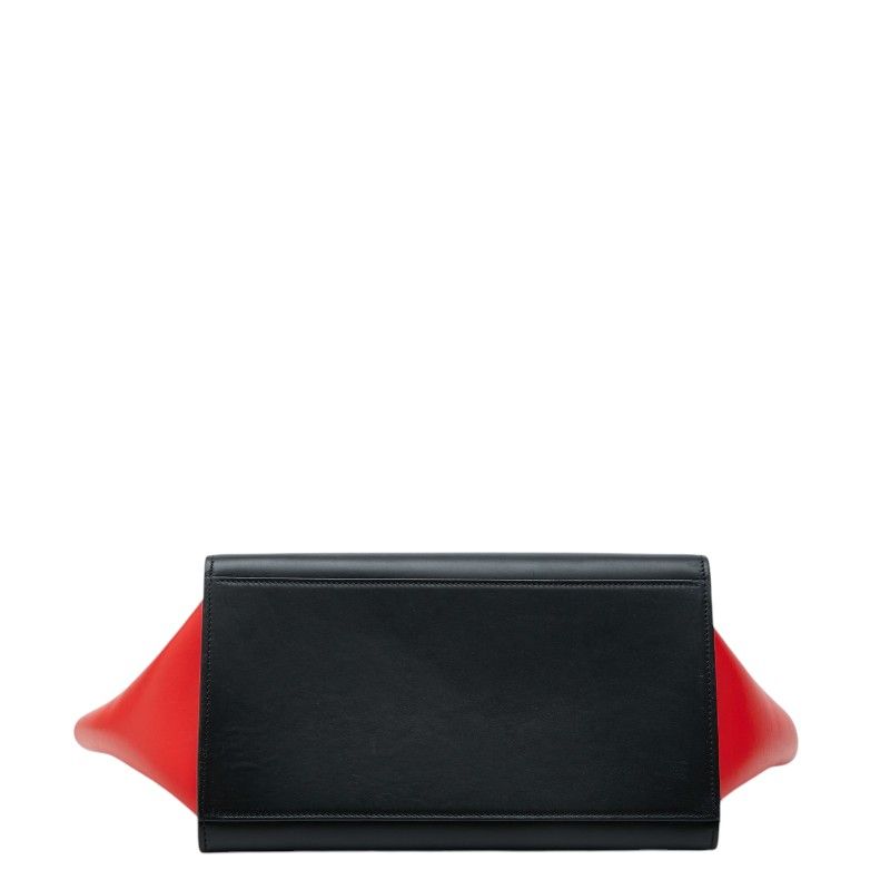 Celine 2-Way Shoulder Bag Beige Red Black Leather — view 3