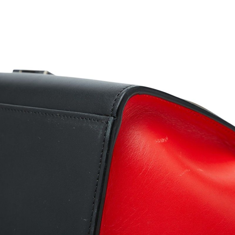 Celine 2-Way Shoulder Bag Beige Red Black Leather — view 4