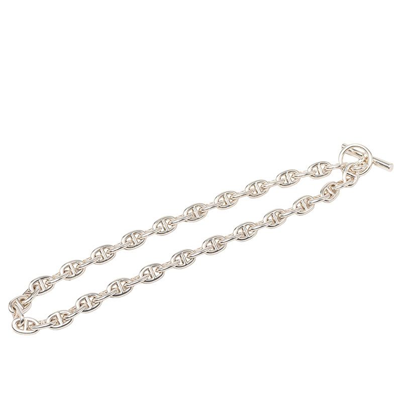 Hermes Chaine D'ancre PM 46 Links Necklace Silver — view 2