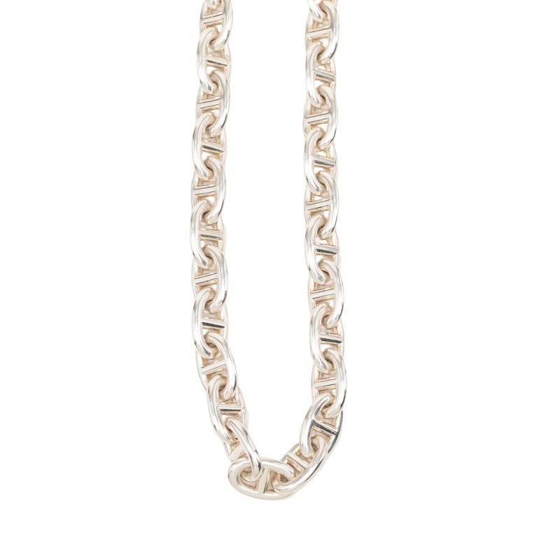 Hermes Chaine D'ancre PM 46 Links Necklace Silver — view 3