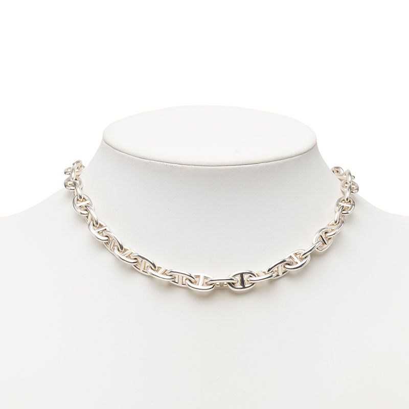 Hermes Chaine D'ancre PM 46 Links Necklace Silver