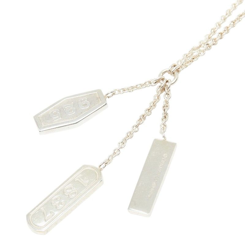 Tiffany & Co 3 Tag Element Necklace Silver