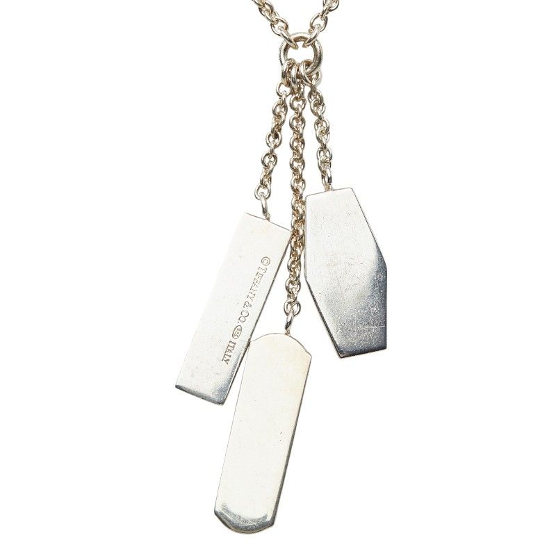 Tiffany & Co 3 Tag Element Necklace Silver — view 3