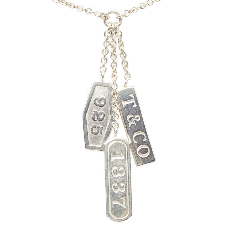 Tiffany & Co 3 Tag Element Necklace Silver — view 2