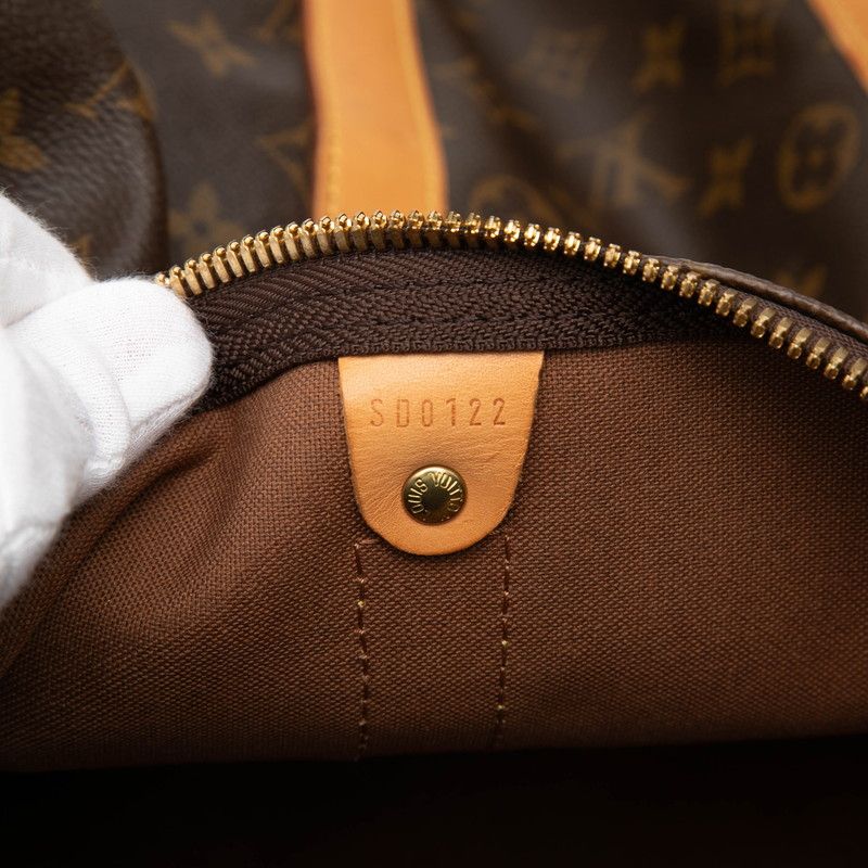 Louis Vuitton Monogram Keepall Bandouliere 55 Boston Bag Shoulder 2-Way Brown — view 5