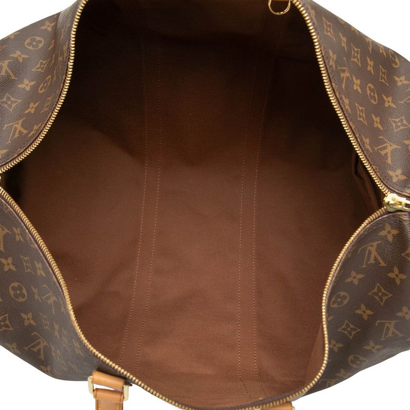 Louis Vuitton Monogram Keepall Bandouliere 55 Boston Bag Shoulder 2-Way Brown — view 4