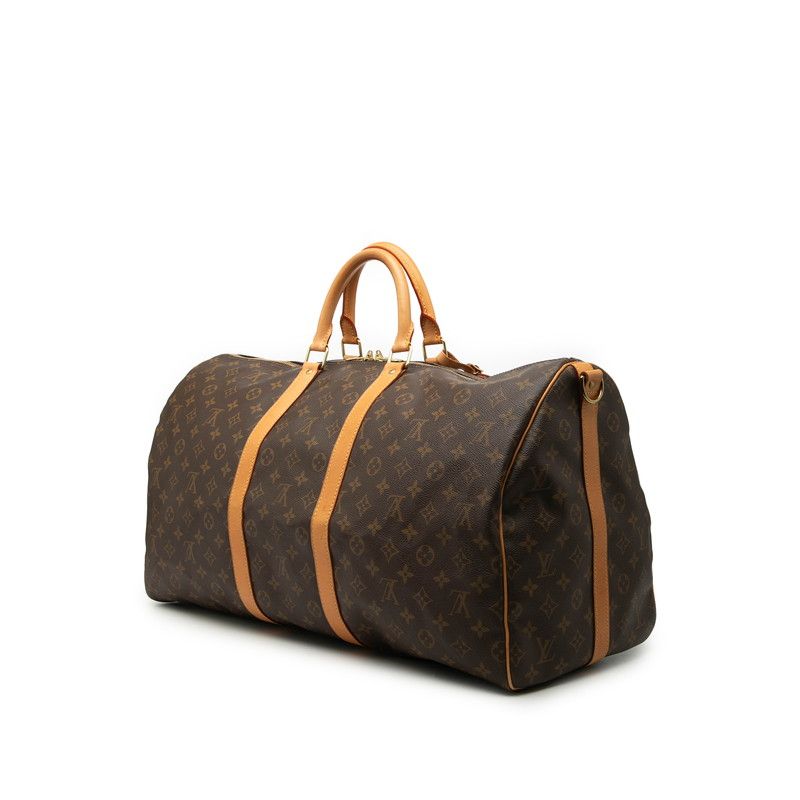Louis Vuitton Monogram Keepall Bandouliere 55 Boston Bag Shoulder 2-Way Brown — view 2