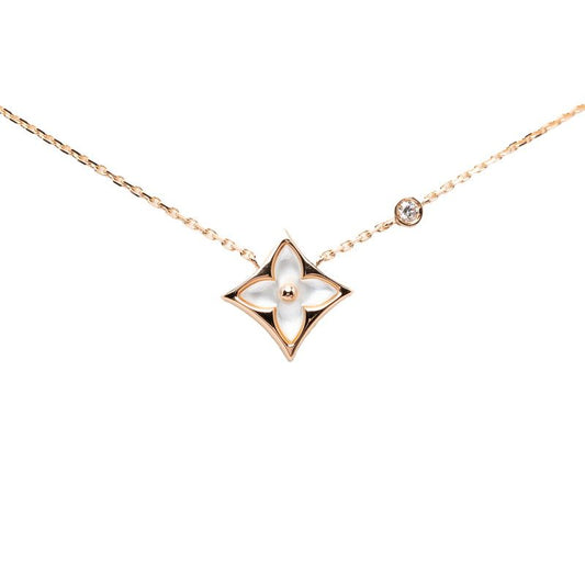 Louis Vuitton Pendentif Star Blossom BB Necklace Gold 18k Pink