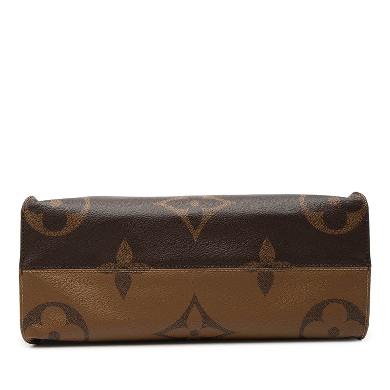Louis Vuitton Monogram Giant Reverse On The Go 2-Way Shoulder Bag Brown Leather — view 3