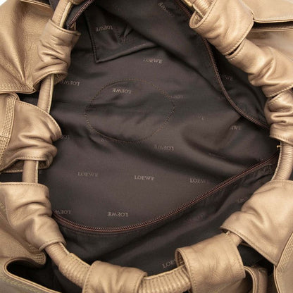 Loewe Anagram Nappa Aire Handbag Gold Leather — view 4