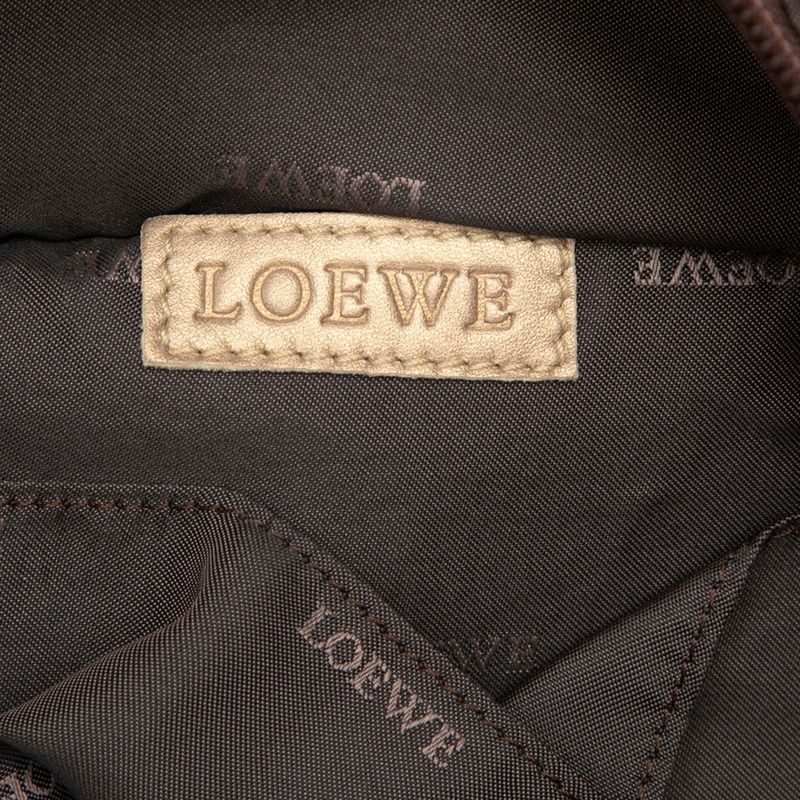 Loewe Anagram Nappa Aire Handbag Gold Leather — view 5