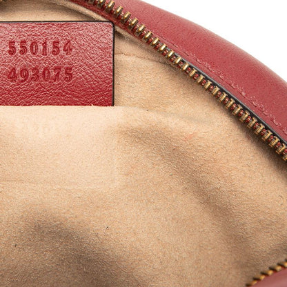 Gucci GG Marmont Quilted Chain Shoulder Bag Red Leather — view 6