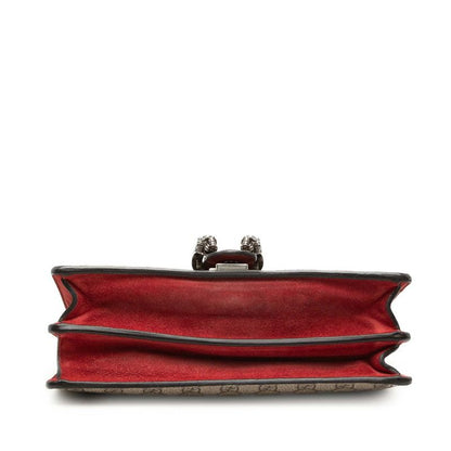 Gucci GG Supreme Dionysus Chain Shoulder Bag Beige Red Suede — view 3