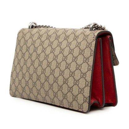 Gucci GG Supreme Dionysus Chain Shoulder Bag Beige Red Suede — view 2