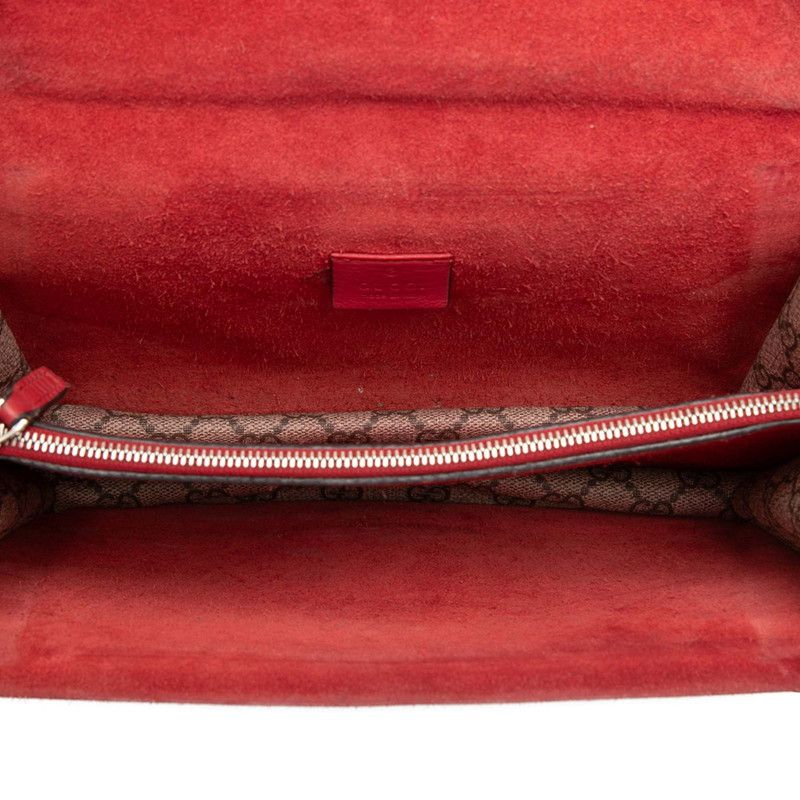 Gucci GG Supreme Dionysus Chain Shoulder Bag Beige Red Suede — view 5