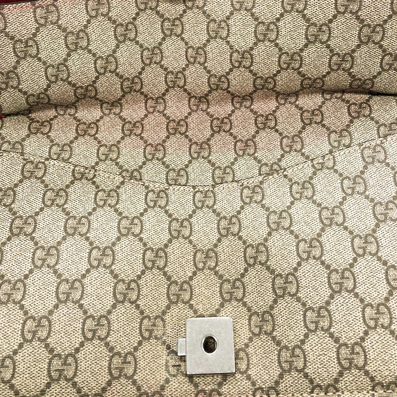 Gucci GG Supreme Dionysus Chain Shoulder Bag Beige Red Suede — view 4