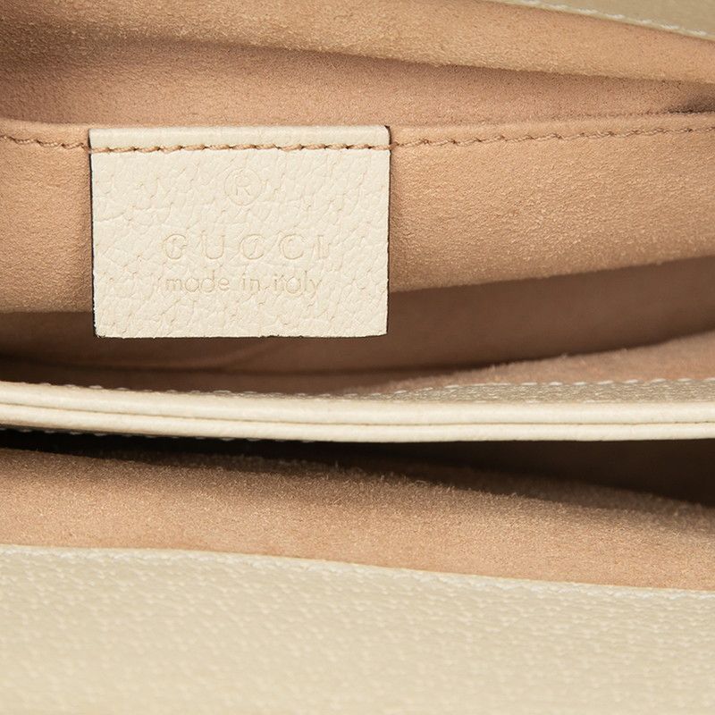 Gucci Ophidia GG Marmont Chain Shoulder Bag Beige Multicolor Leather — view 5