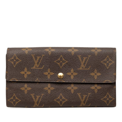 Louis Vuitton Monogram Pochette Porte Monet Cles Wallet Brown Leather
