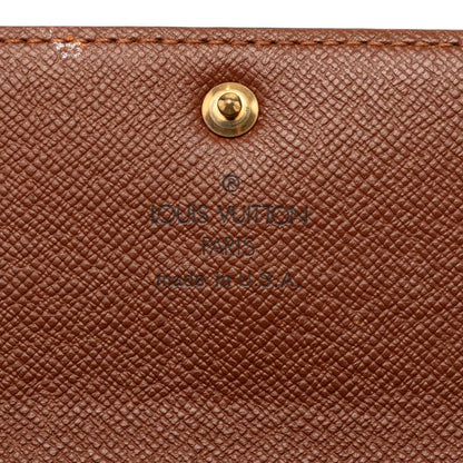 Louis Vuitton Monogram Pochette Porte Monet Cles Wallet Brown Leather — view 7