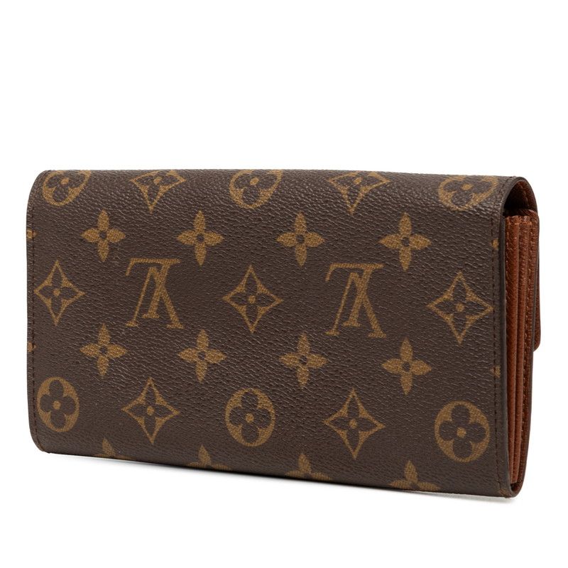 Louis Vuitton Monogram Pochette Porte Monet Cles Wallet Brown Leather — view 2