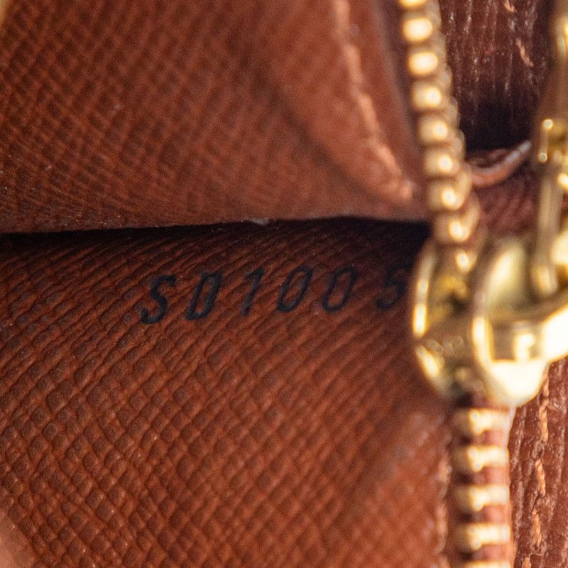 Louis Vuitton Monogram Pochette Porte Monet Cles Wallet Brown Leather — view 6