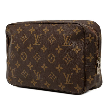 Louis Vuitton Monogram Trousse Toilet 23 Clutch Pouch Brown Leather — view 2