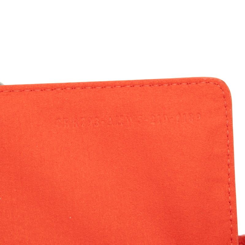 Fendi Zucca Baguette Chain Midi Crossbody Shoulder Bag Red Suede Fabric — view 5