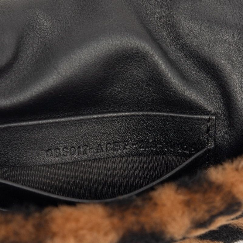 Fendi Zucca Baguette Mini 2-Way Shoulder Bag Brown Shearling Leather — view 5